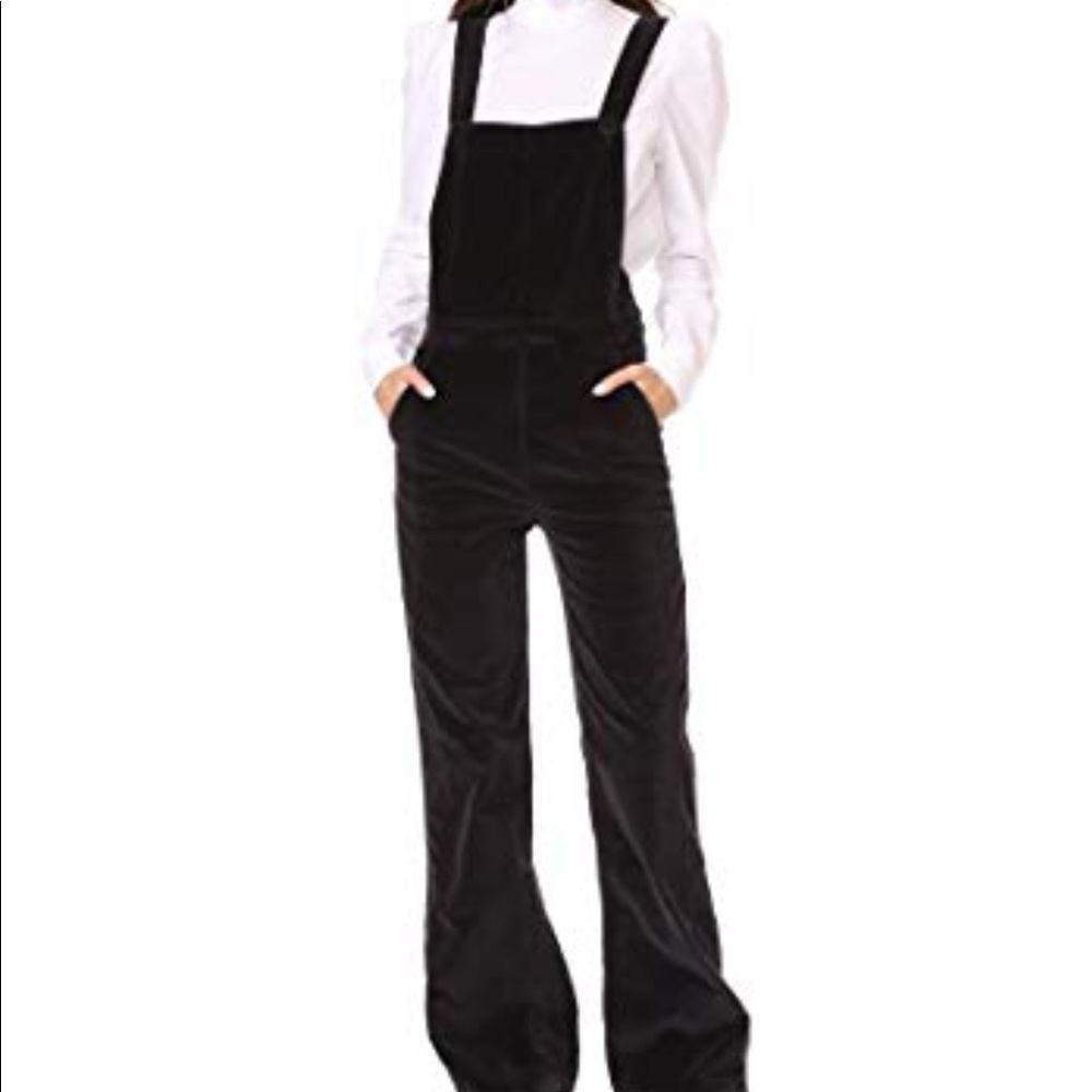 Frame velvet overalls